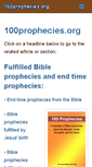 Mobile Screenshot of 100prophecies.org